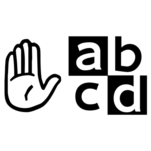 ✋🔡 Emoji Domain black and white Symbola rendering